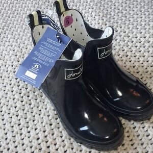 Joules Black Wellibob Gloss Boots - Women's 5